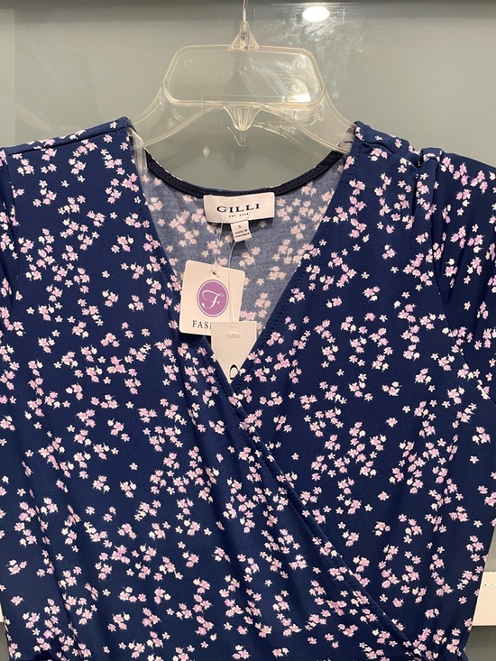 Gilli Navy Dress with Pink Floral Design, S, NWT - Picture 2 of 12